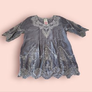 Johnny Was Eyelet Tunic Blouse Top Lace
